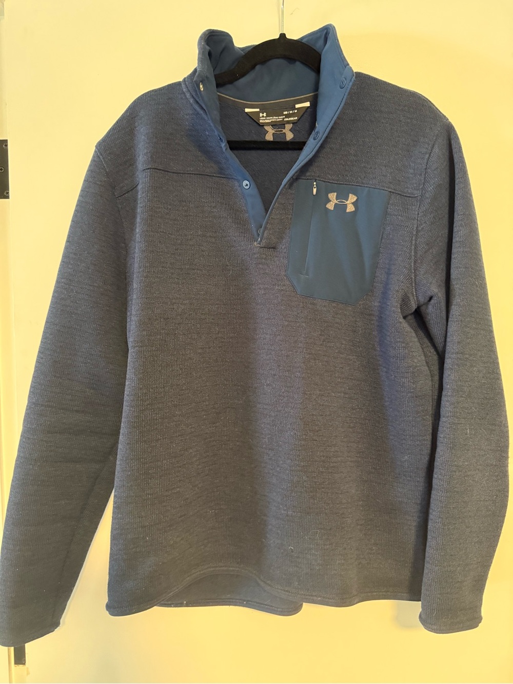 Under Armour Men’s Navy Blue Quarter-Zip Pullover with Chest Pocket